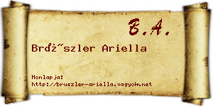 Brüszler Ariella névjegykártya